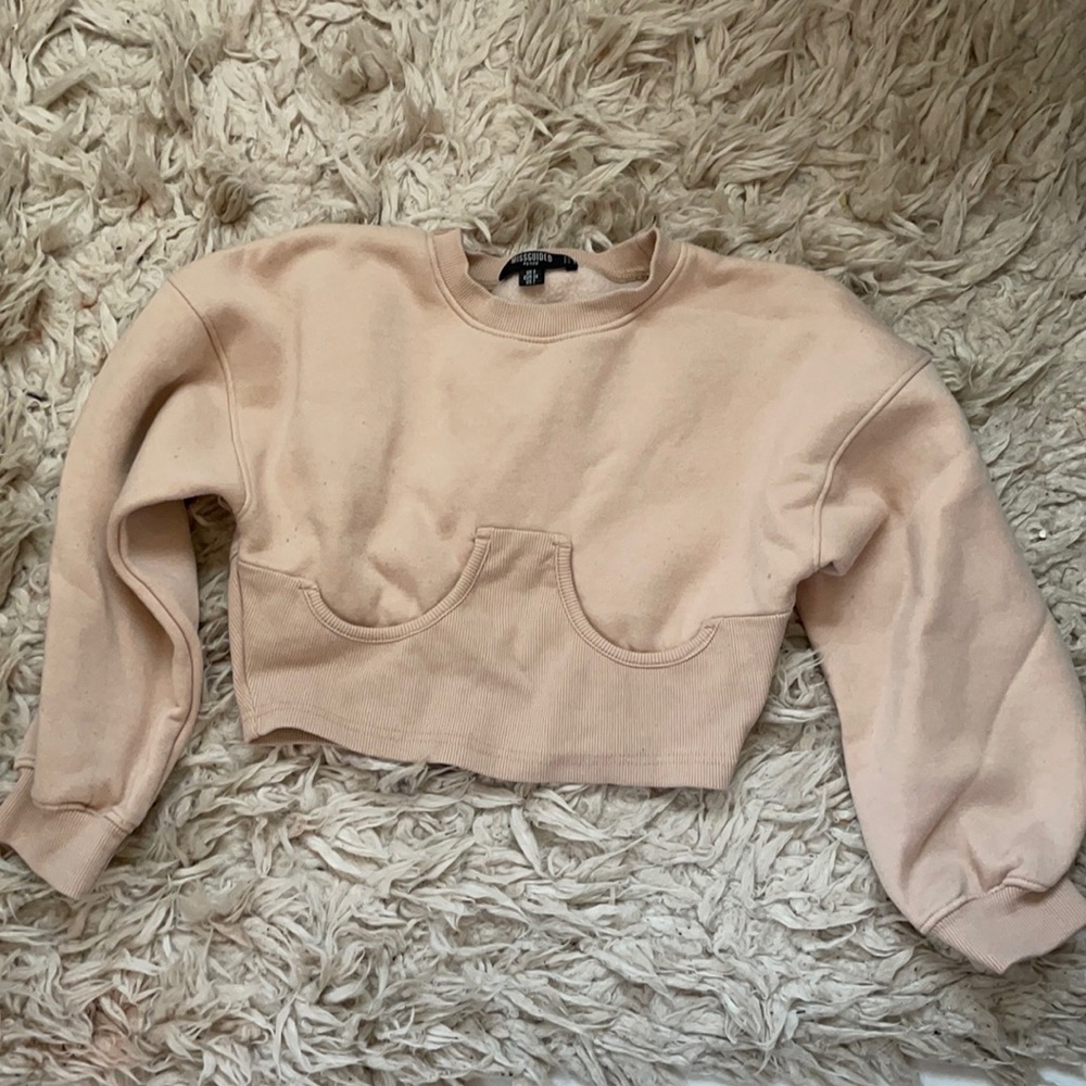 Cropped corset sweater